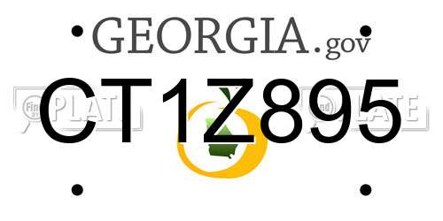 CT1Z895 Georgia License Plate