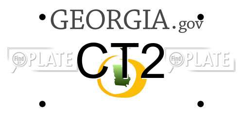 CT2 Georgia License Plate