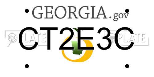 CT2E3C Georgia License Plate
