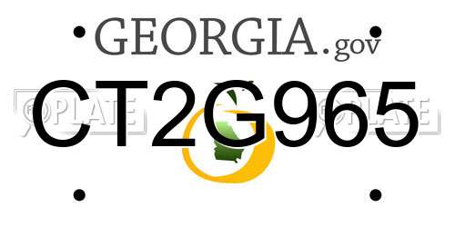 CT2G965 Georgia License Plate