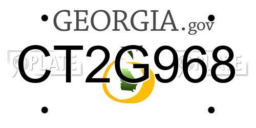 CT2G968 Georgia License Plate