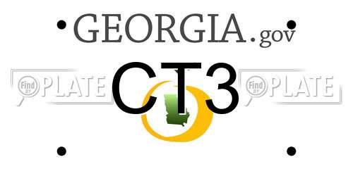 CT3 Georgia License Plate