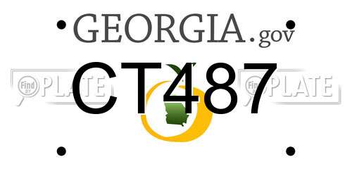 CT487 Georgia License Plate