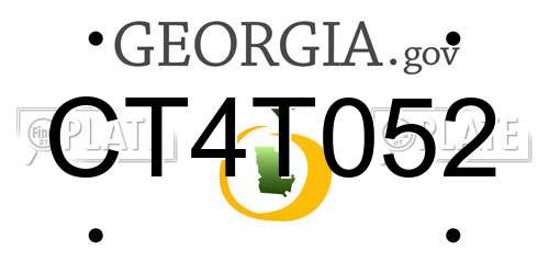 CT4T052 Georgia License Plate