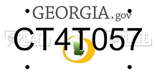 CT4T057 Georgia License Plate