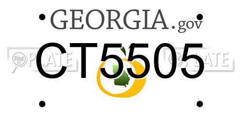 CT5505 Georgia License Plate