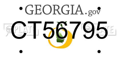CT56795 Georgia License Plate