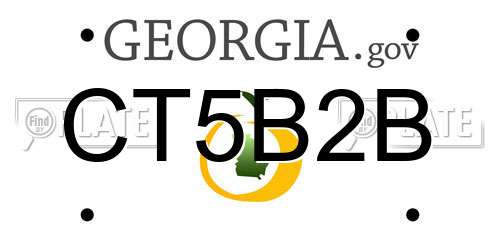 CT5B2B Georgia License Plate