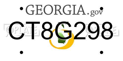 CT8G298 Georgia License Plate