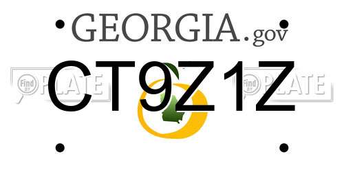 CT9Z1Z Georgia License Plate