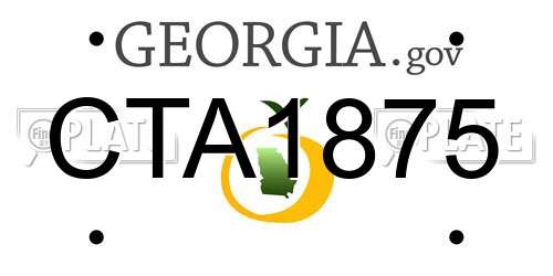 CTA1875 Georgia License Plate
