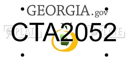 CTA2052 Georgia License Plate
