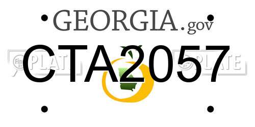 CTA2057 Georgia License Plate