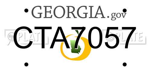 CTA7057 Georgia License Plate