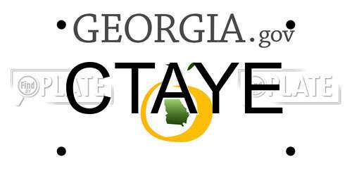 CTAYE Georgia License Plate