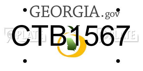 CTB1567 Georgia License Plate