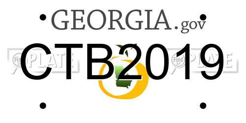 CTB2019 Georgia License Plate