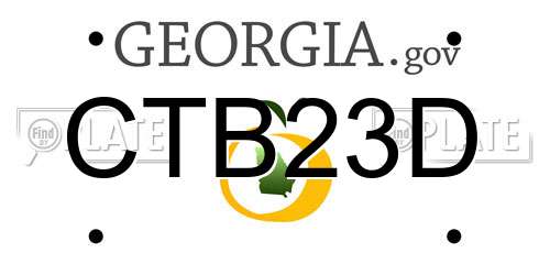 CTB23D Georgia License Plate