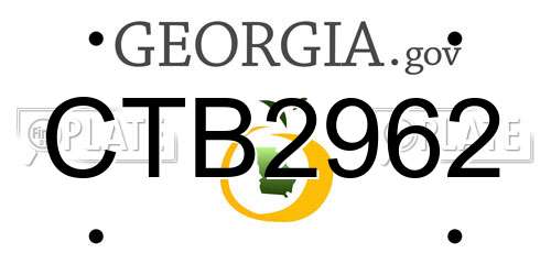 CTB2962 Georgia License Plate