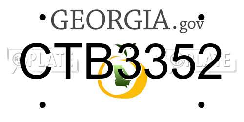CTB3352 Georgia License Plate