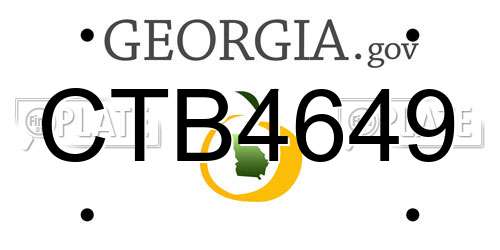 CTB4649 Georgia License Plate