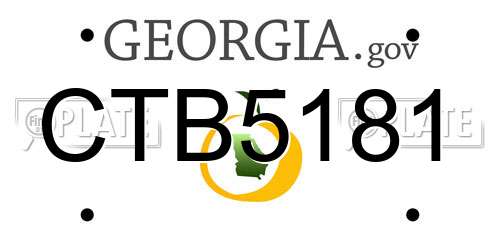 CTB5181 Georgia License Plate