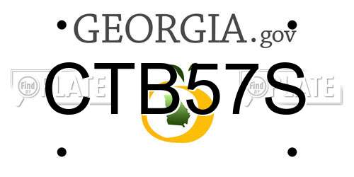 CTB57S Georgia License Plate