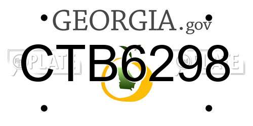 CTB6298 Georgia License Plate