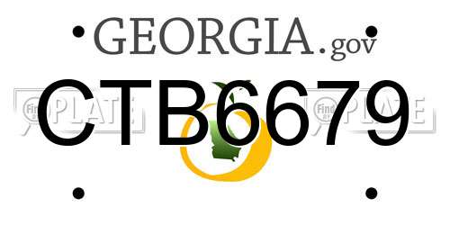 CTB6679 Georgia License Plate