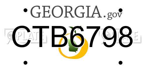 CTB6798 Georgia License Plate