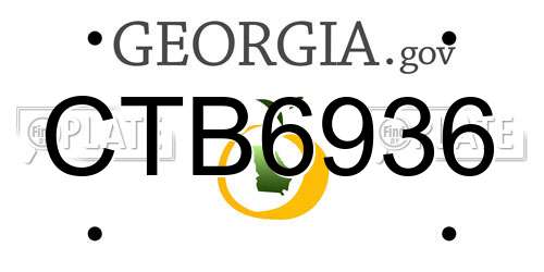 CTB6936 Georgia License Plate