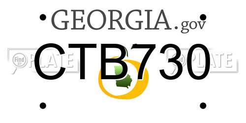 CTB730 Georgia License Plate