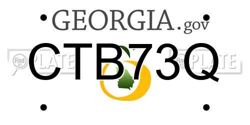 CTB73Q Georgia License Plate