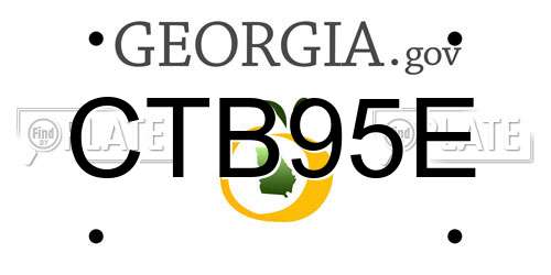 CTB95E Georgia License Plate