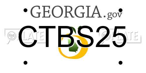 CTBS25 Georgia License Plate
