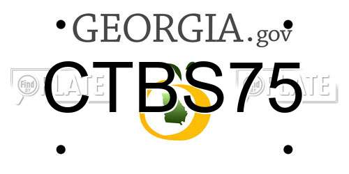 CTBS75 Georgia License Plate
