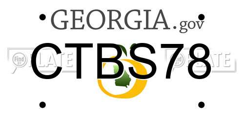 CTBS78 Georgia License Plate
