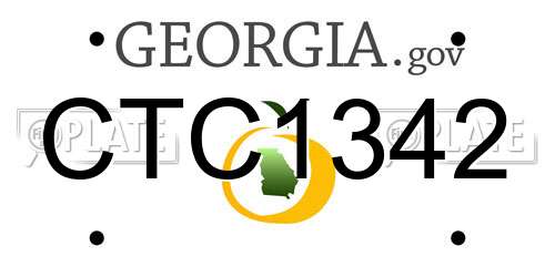 CTC1342 Georgia License Plate