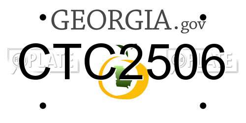 CTC2506 Georgia License Plate
