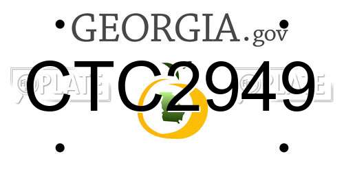 CTC2949 Georgia License Plate