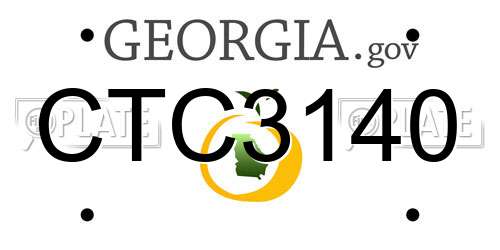 CTC3140 Georgia License Plate