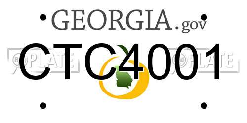 CTC4001 Georgia License Plate