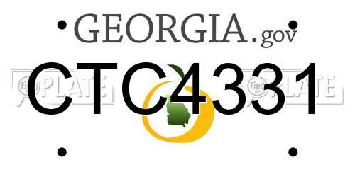 CTC4331 Georgia License Plate