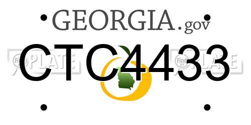 CTC4433 Georgia License Plate