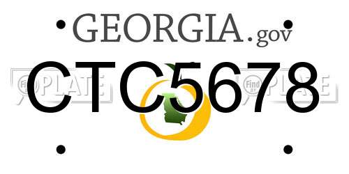 CTC5678 Georgia License Plate