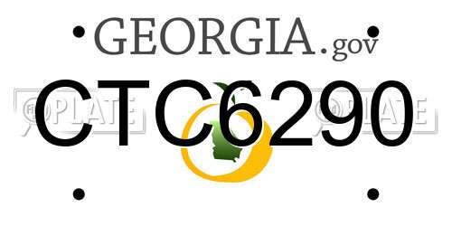 CTC6290 Georgia License Plate