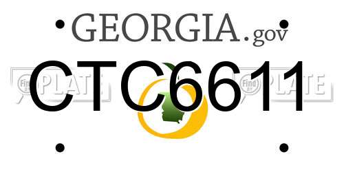 CTC6611 Georgia License Plate