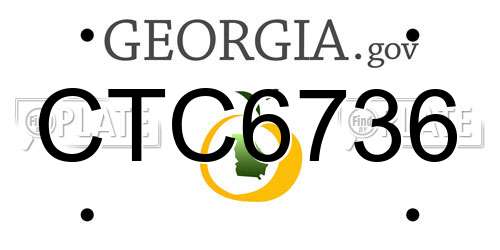 CTC6736 Georgia License Plate