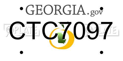 CTC7097 Georgia License Plate