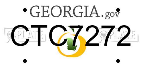 CTC7272 Georgia License Plate